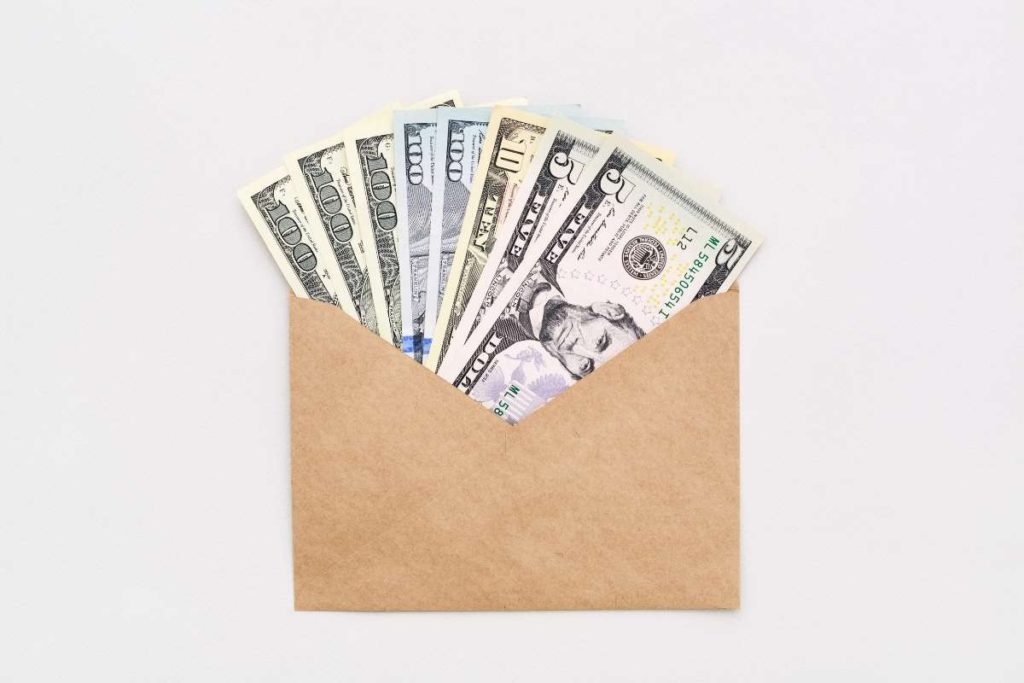 cash in budget envelope